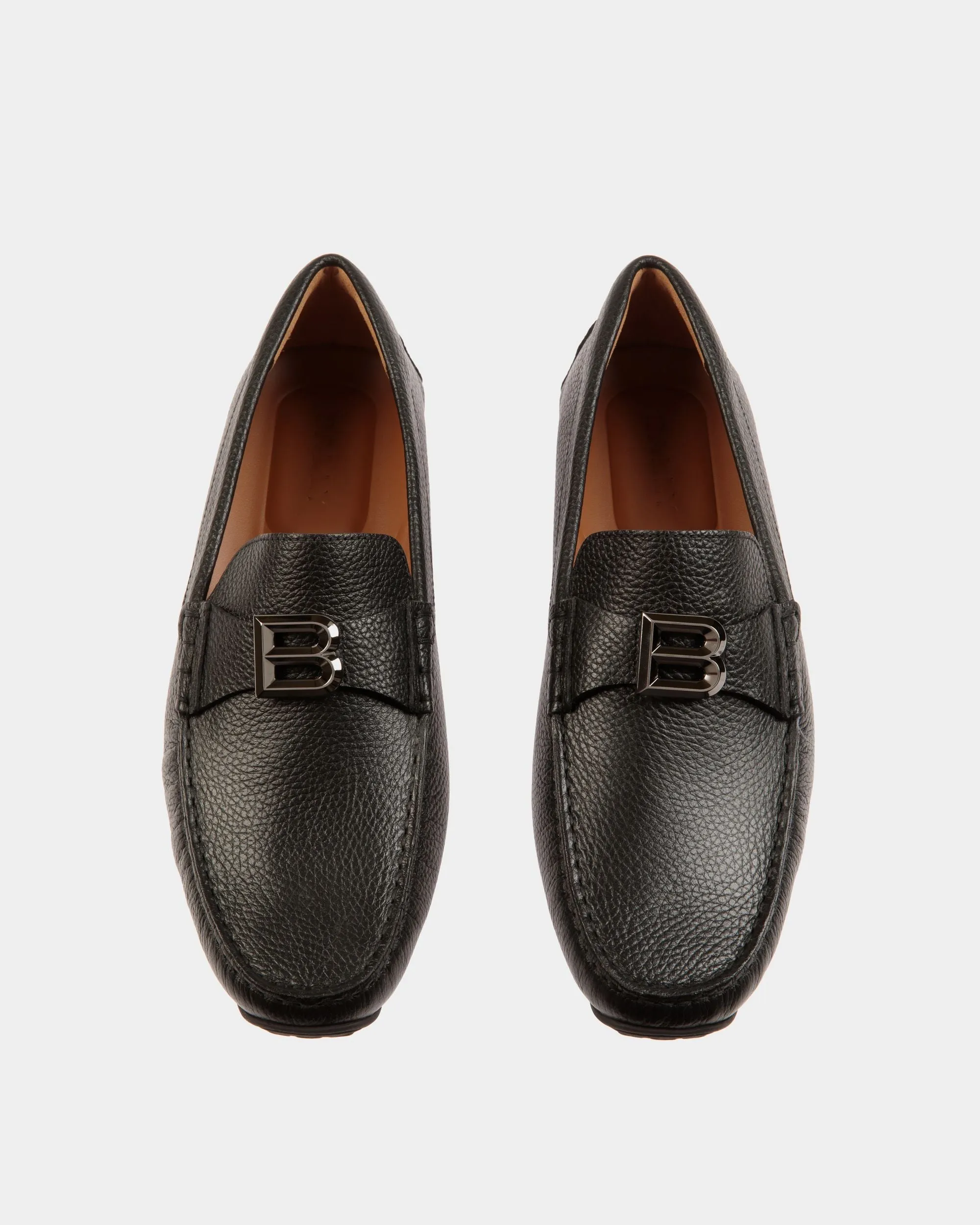 Pilot Driver In Black Grained Leather