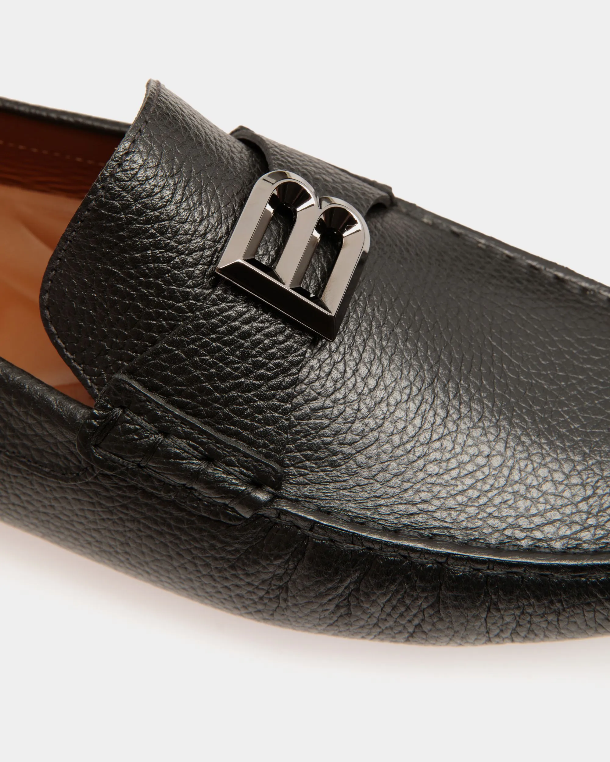 Pilot Driver In Black Grained Leather