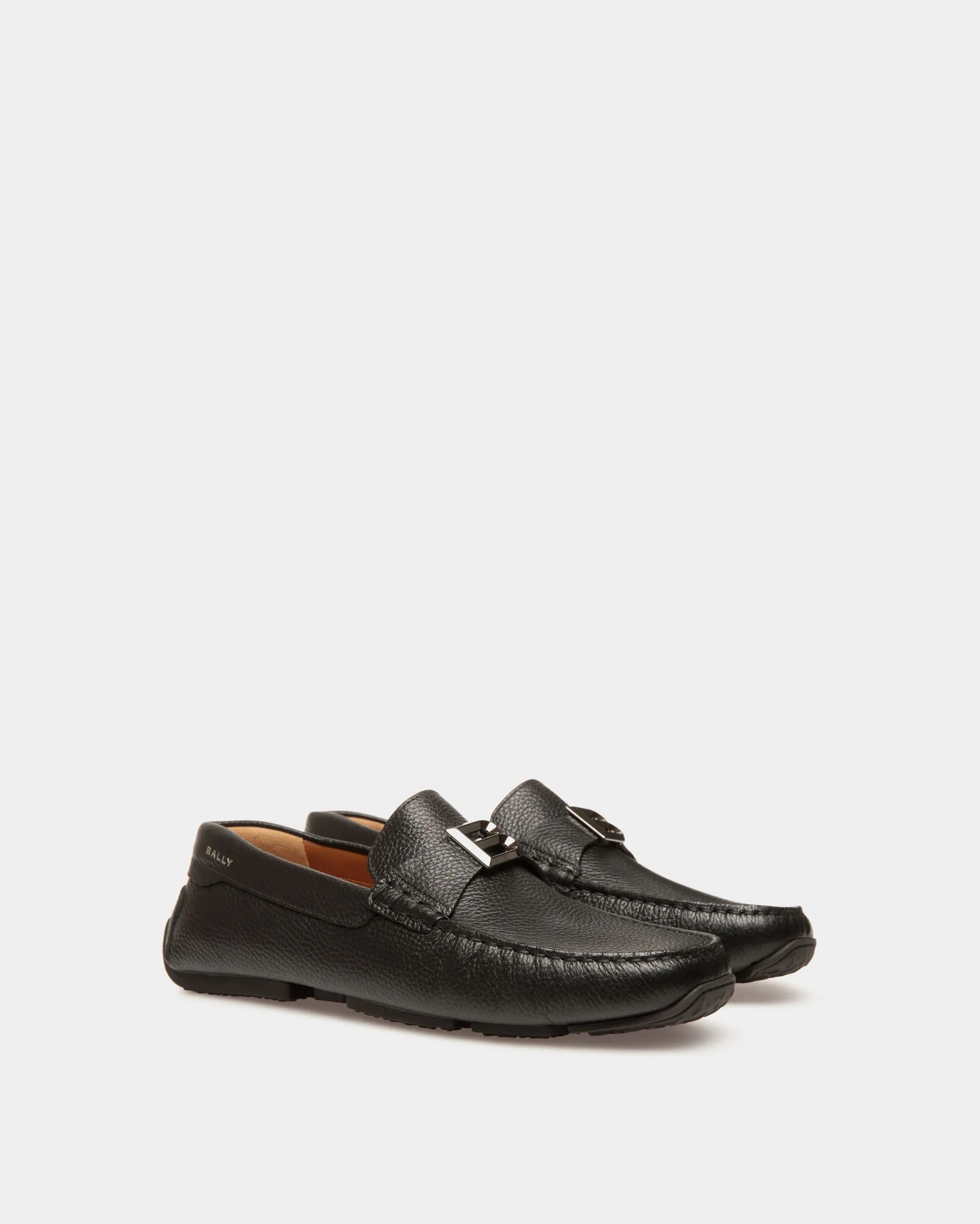 Pilot Driver In Black Grained Leather