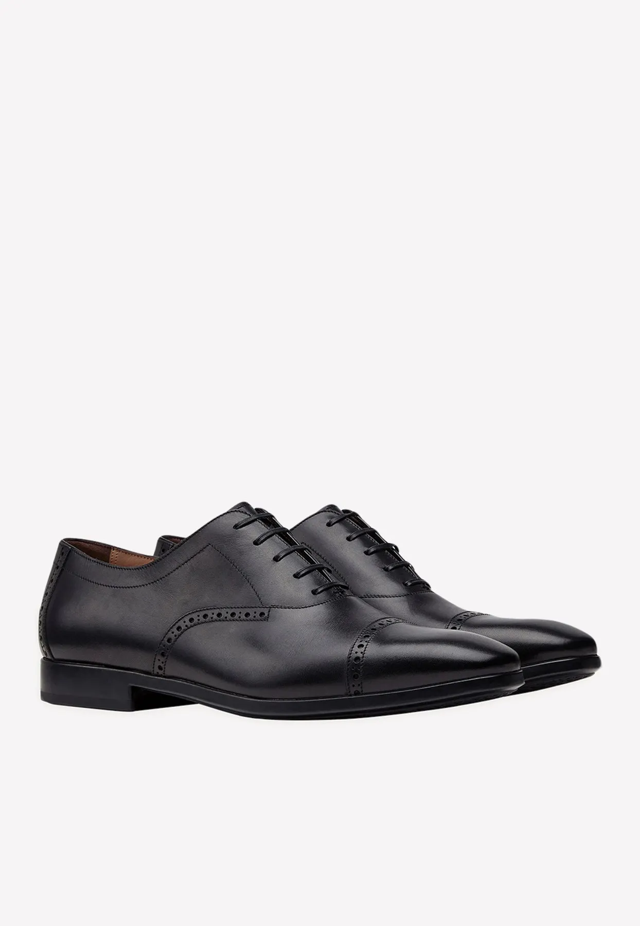 Plain Toe Oxford Shoes in Calf Leather