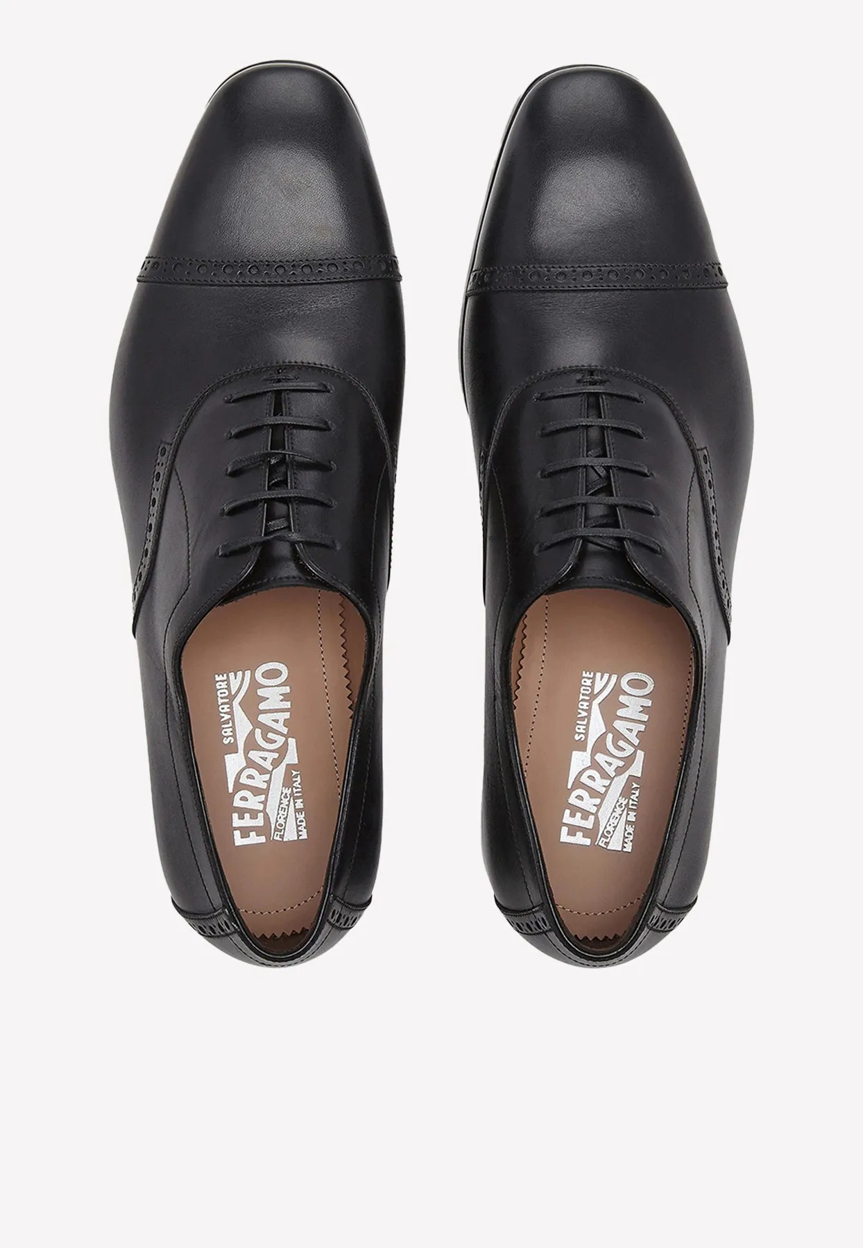 Plain Toe Oxford Shoes in Calf Leather