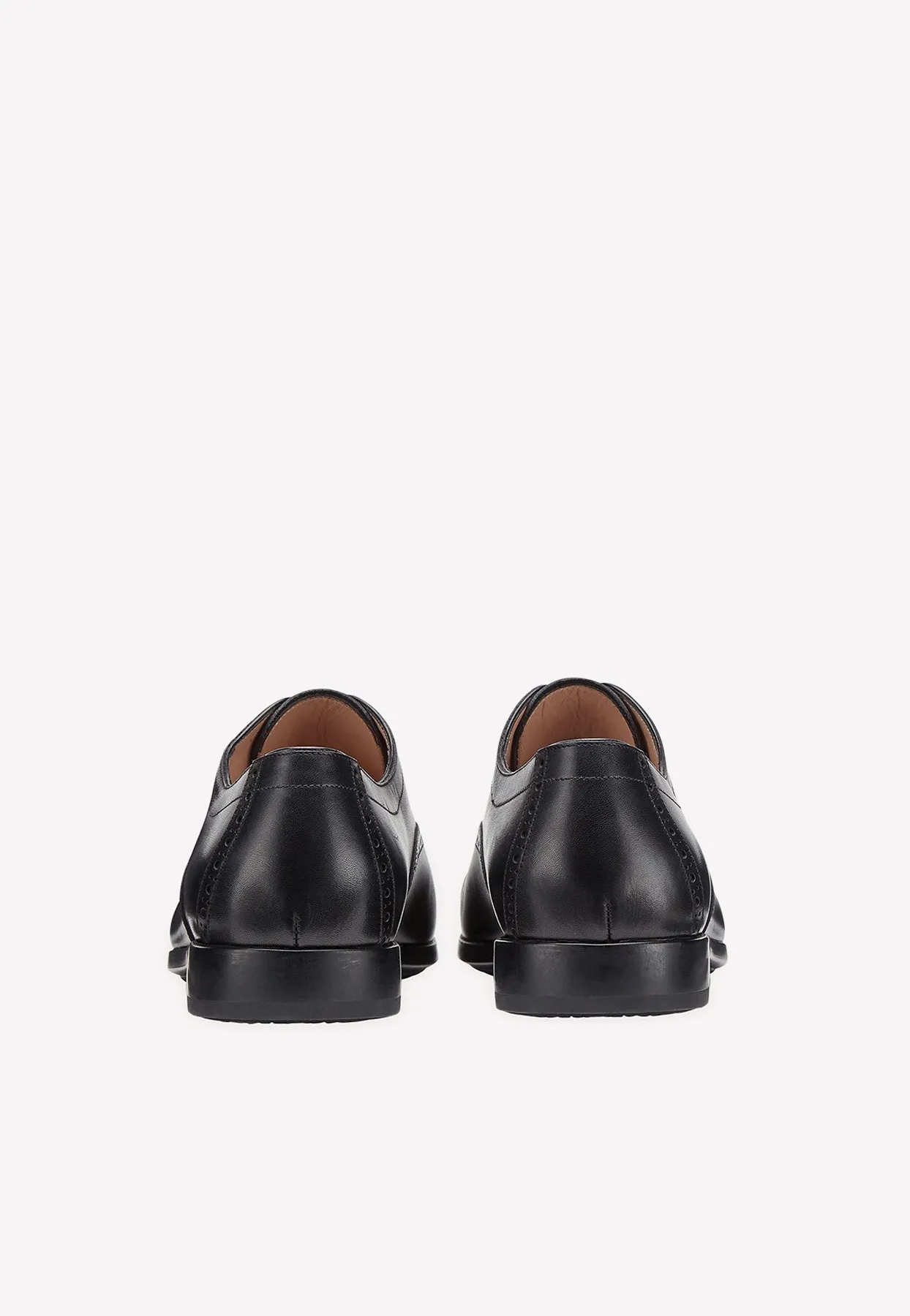 Plain Toe Oxford Shoes in Calf Leather