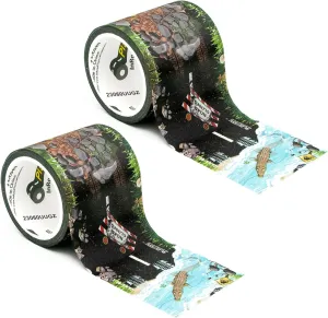 PlayTape Rescue Road Tape for Toy Cars - Sticks to Flat Surfaces, No Residue, 2-Pack of 2 in. x 30 ft. Roll