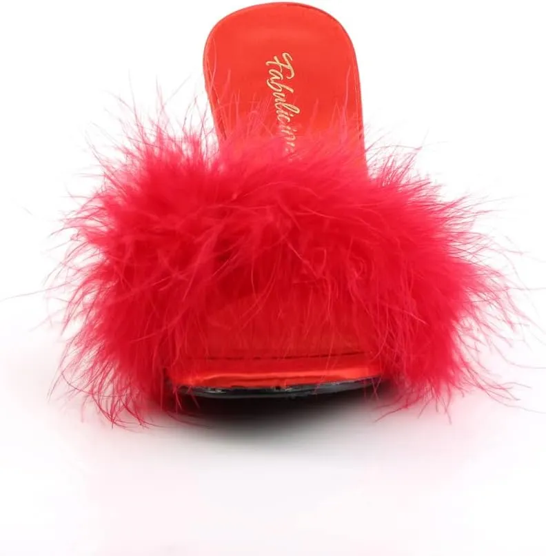 Pleaser Fabulicious Women's Amour-03 Marabou Slipper