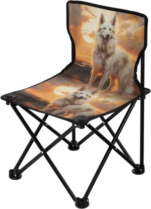 Portable Camping Folding Chairs Foldable Chair Small Dog 2 Lightweight Backpacking Outdoor Outside Fishing