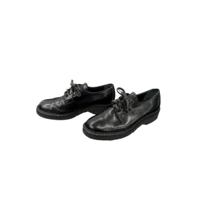 Prada black lace-up loafers