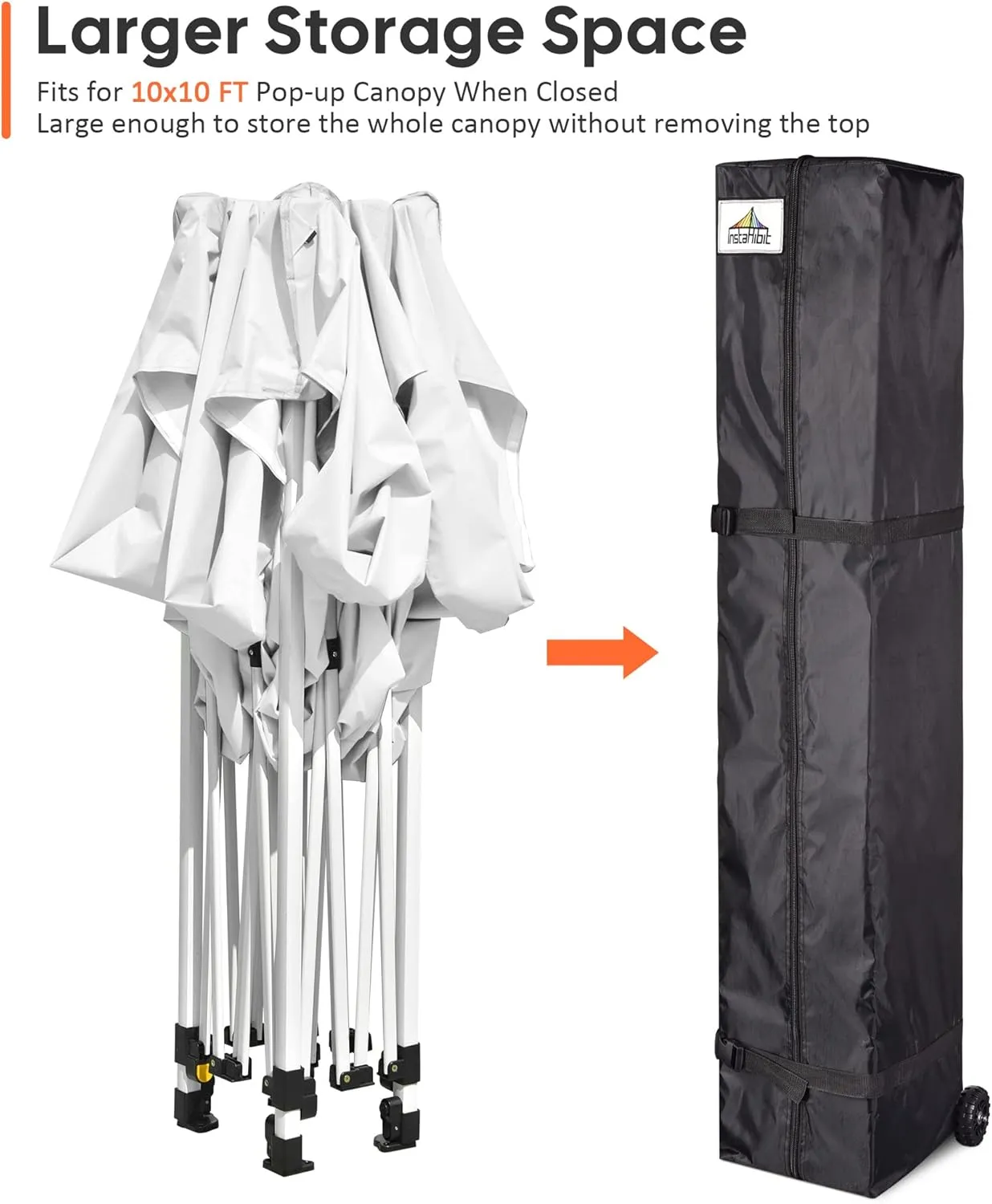 Pro XL Canopy Carry Bag Wheeled for 10x10' Pop up Event Shelter Tent Storage Case for Gazebos Canopy