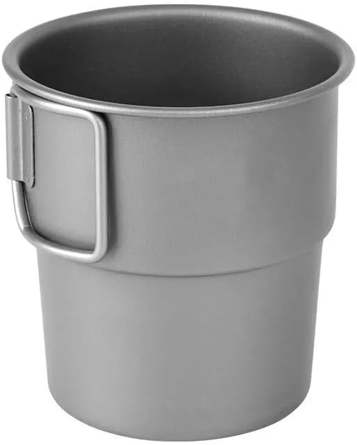 Pure Titanium Coffee Cup 300ml Outdoor Camping Mug Portable Folding Pure Titanium Water Cup(2PCS)
