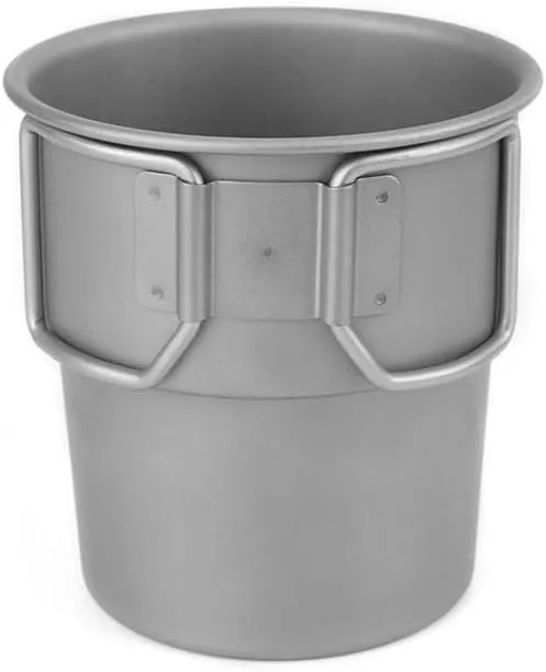 Pure Titanium Coffee Cup 300ml Outdoor Camping Mug Portable Folding Pure Titanium Water Cup(2PCS)