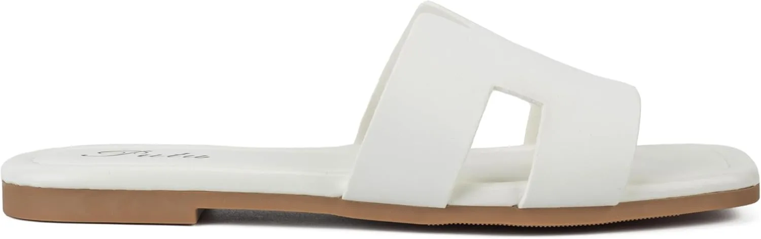 Putu Women's Flat Sandals Summer Sandals Cute Slide Sandals