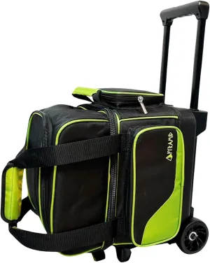 Pyramid Path Pro Deluxe Single Roller Bowling Bag With Separate Shoe Compartment (Up To US Mens Size 11), 2 Large Accessory Pockets, Padded Foam Ball Insert, Lifting Handles and Locking Square Handle