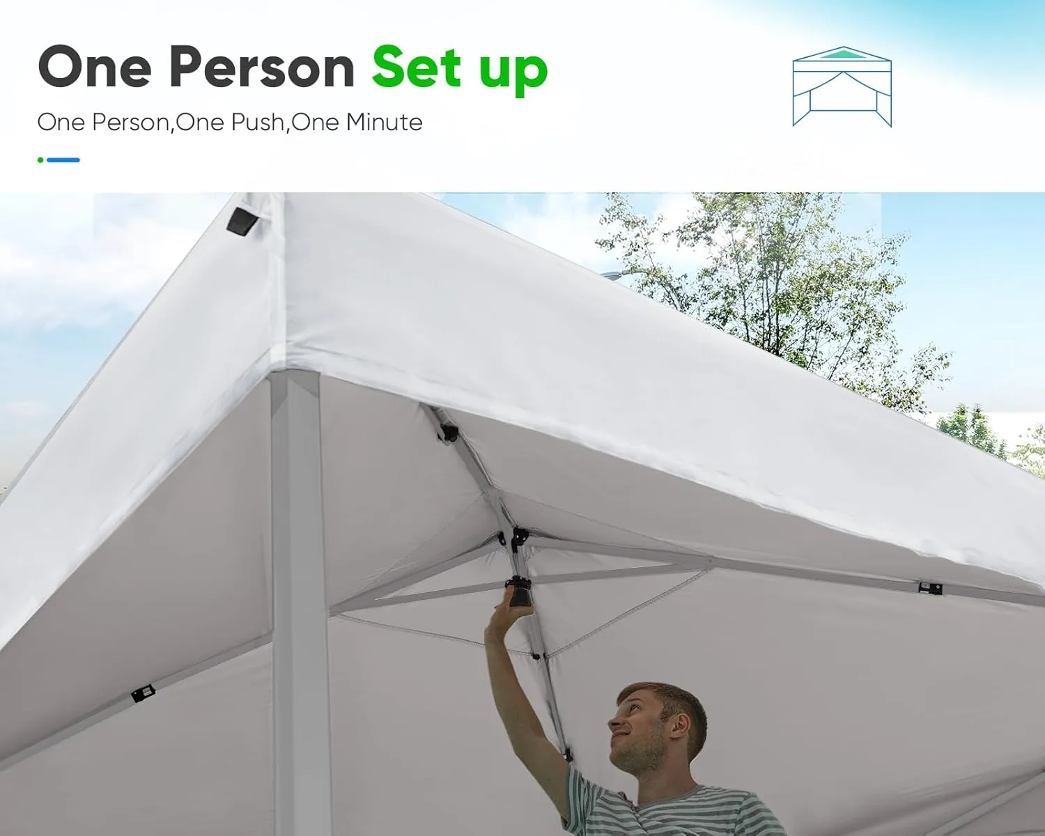 Quictent Easy Pop up Canopy Tent 8'x8' with 4 Detachable Window Sidewalls, One Person Setup, Waterproof Outdoor Portable Vendor Event Tent Shelter Enclosed, Wheeled Bag Included