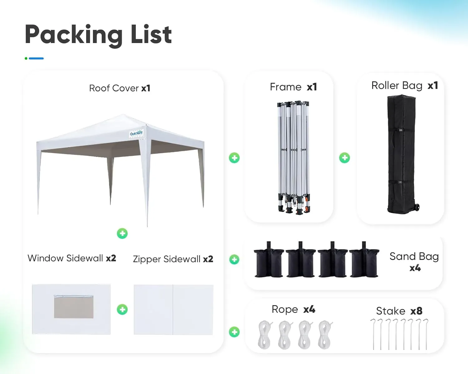 Quictent Easy Pop up Canopy Tent 8'x8' with 4 Detachable Window Sidewalls, One Person Setup, Waterproof Outdoor Portable Vendor Event Tent Shelter Enclosed, Wheeled Bag Included