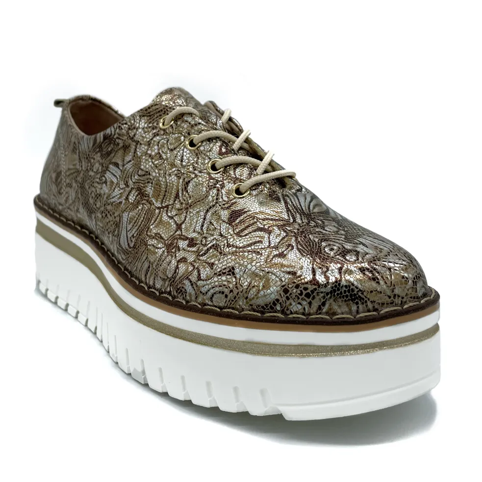 "Agnes" Leather Platform Oxford Shoes