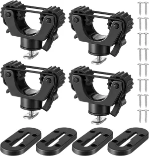 Saillong 4 Set Kayak Paddle Holder & Kayak Track Kit, Secure Paddle Holder with Elastic Strap, Low Profile Track with Reliable Edges for Fishing Rail Mount Accessories