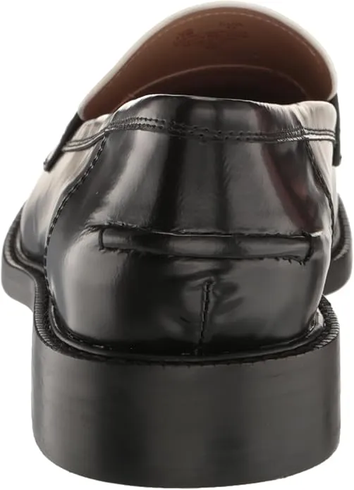 Sam Premium selection On White Leather Edelman Black/Bright Cloud-based Rounded Toe Slip Loafers Classic Colin