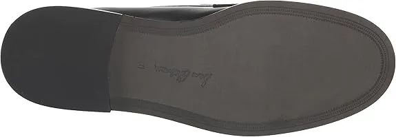 Sam Premium selection On White Leather Edelman Black/Bright Cloud-based Rounded Toe Slip Loafers Classic Colin