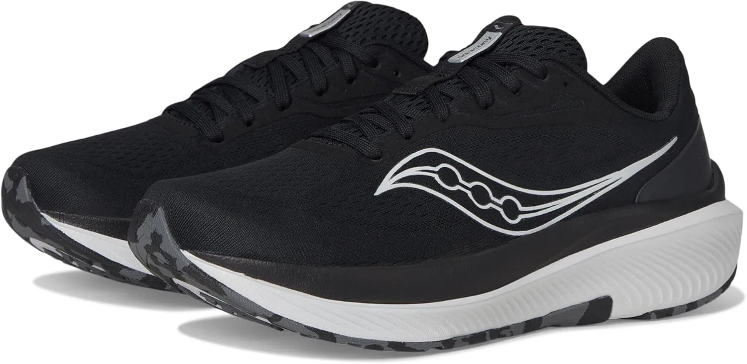Saucony Women's Echelon 10 Sneaker, Black/Silver, 9.5