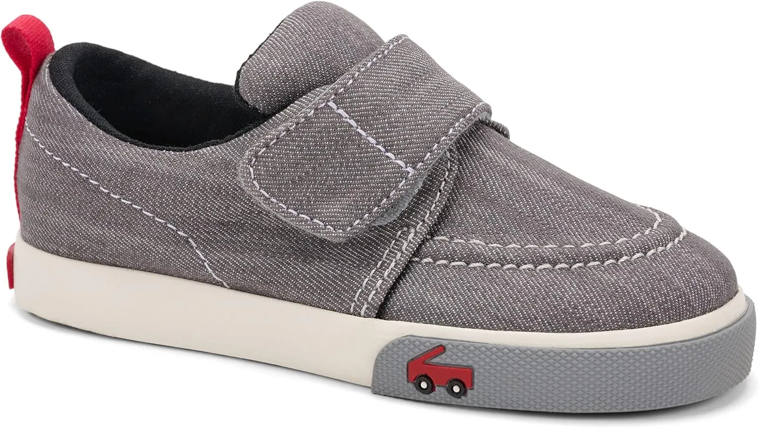 See Kai Run - Wyatt Sneaker for Little Kids, Gray Denim, Toddler 4