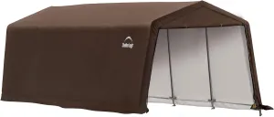 ShelterLogic 10 x 20 x 8 ft. 3-in-1 Run-in Shelter Brown