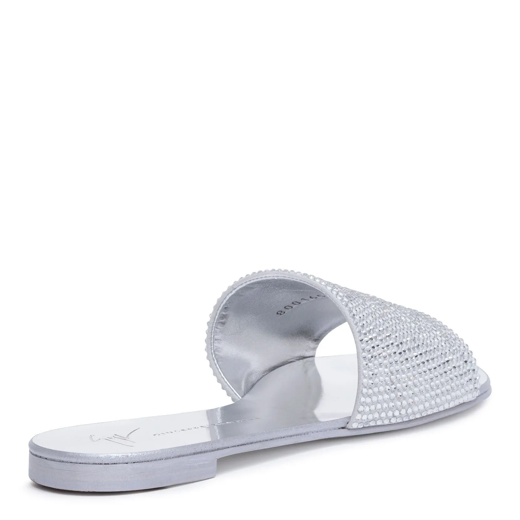 Silver 10 crystal slide flats