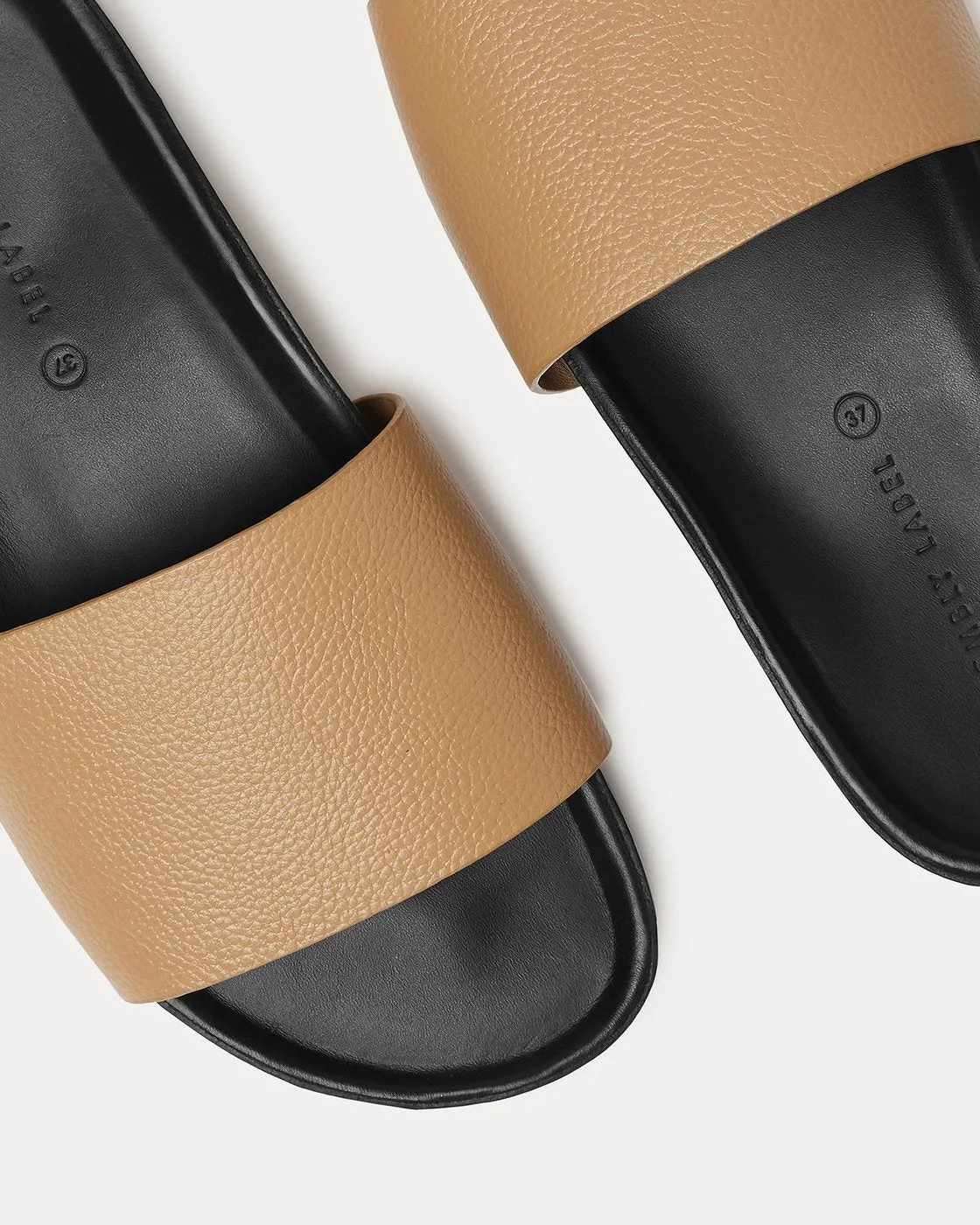 Single Strap Slide - Tan