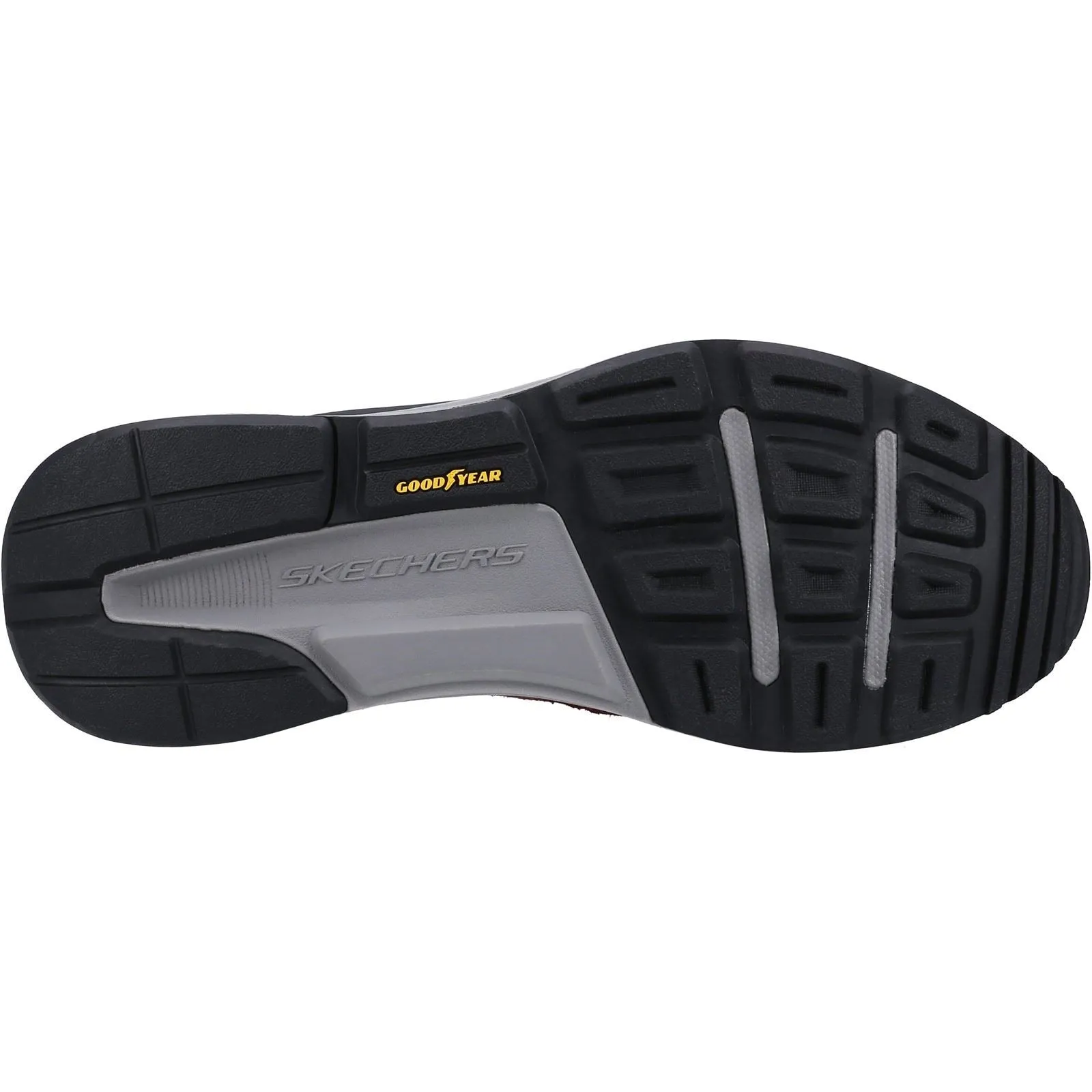 Skechers Global Jogger Baskets En Cuir Bordeaux Pour Hommes