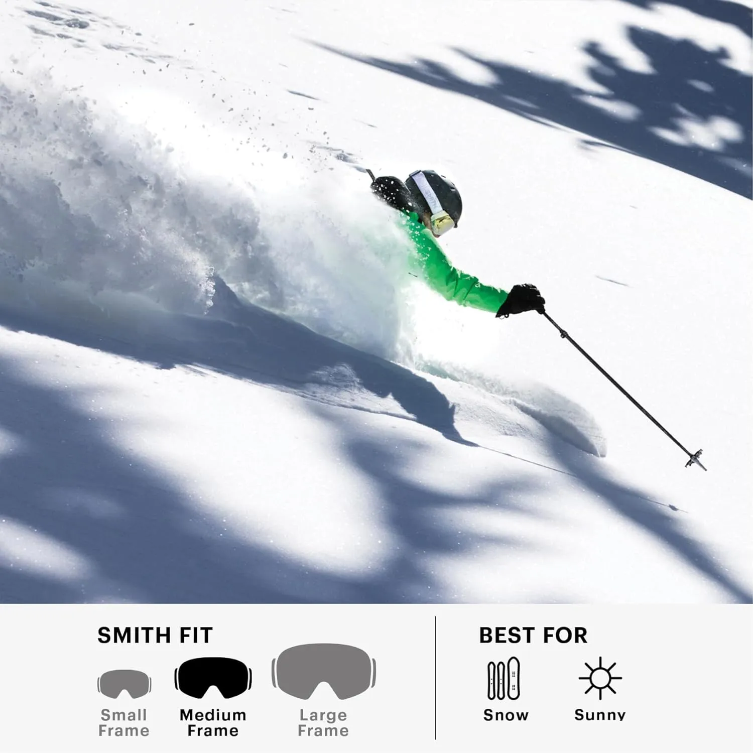 SMITH Frontier Goggles with Carbonic-x Lens – Performance Snowsports Goggles with Replaceable Lens for Skiing & Snowboarding