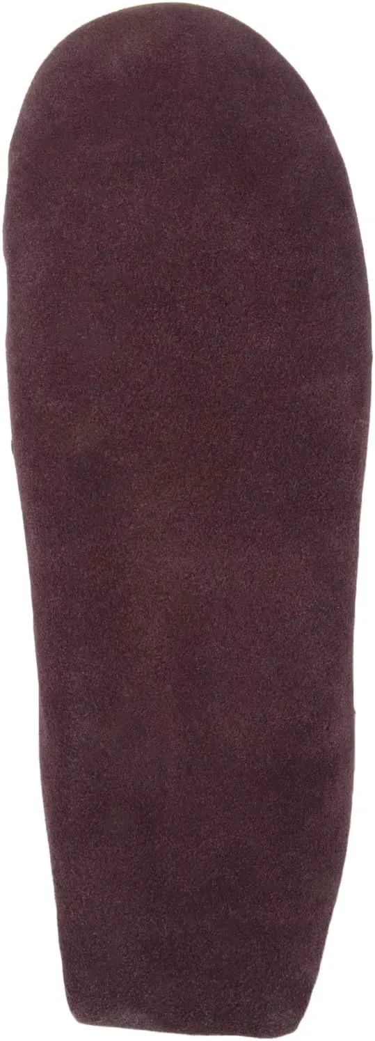 SNUGRUGS Womens Dark Brown Wool Lined Moccasin Slippers with Suede Sole.