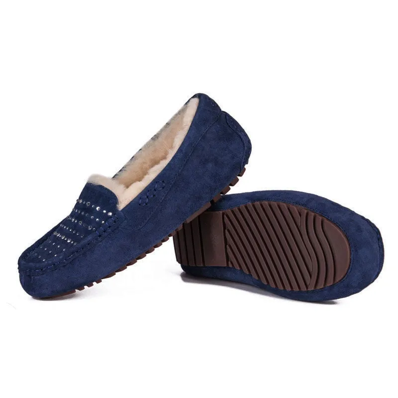 Soft Shoes on Winter Suede Leather Loafers Slip Cost-efficient New Fur Women High-demand Flat Moccasin Sheep