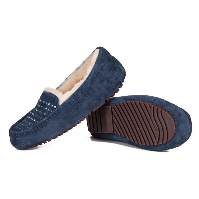 Soft Shoes on Winter Suede Leather Loafers Slip Cost-efficient New Fur Women High-demand Flat Moccasin Sheep