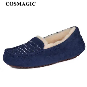 Soft Shoes on Winter Suede Leather Loafers Slip Cost-efficient New Fur Women High-demand Flat Moccasin Sheep