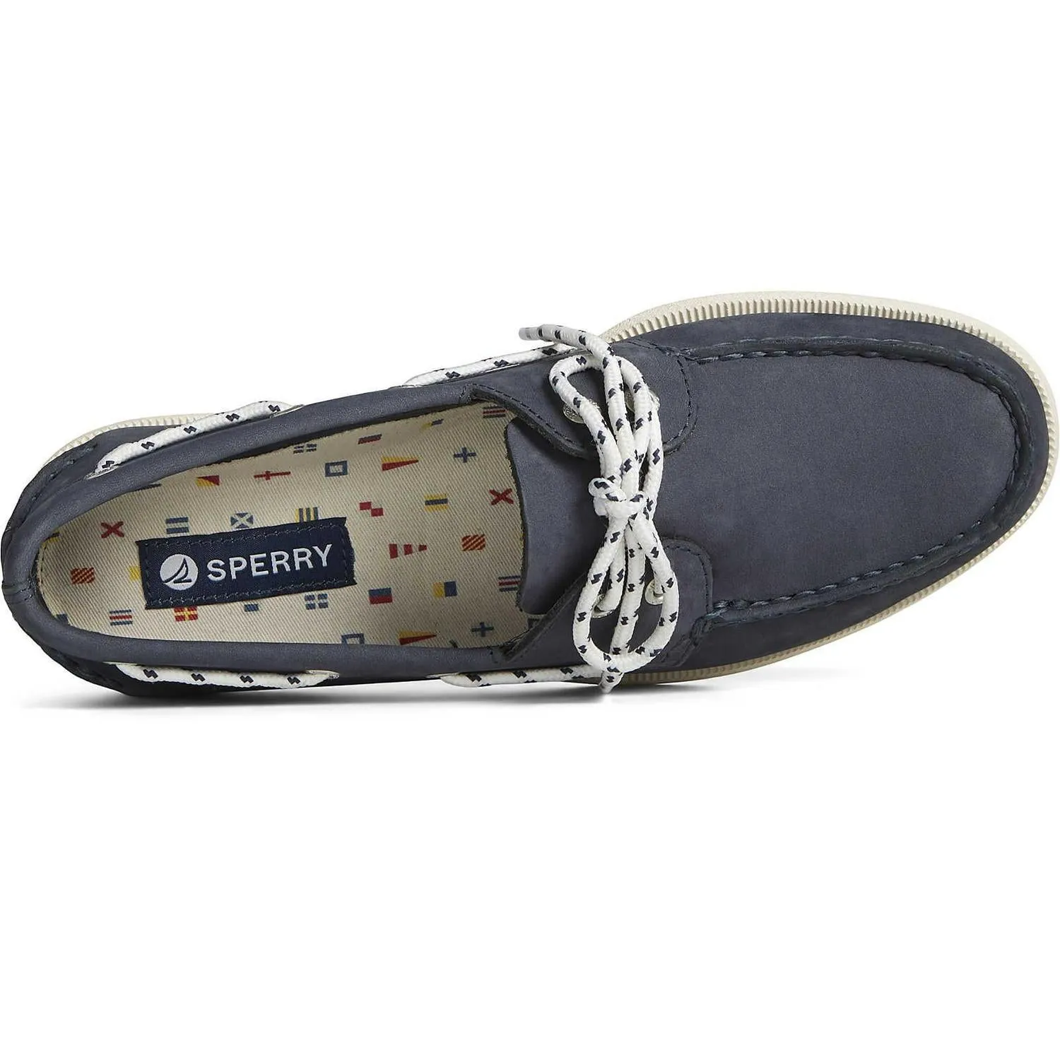 Sperry Topsider A/O 2-Eye Nautical Nubuck Marine Navy Blue STS25721 Casual Shoes