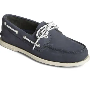 Sperry Topsider A/O 2-Eye Nautical Nubuck Marine Navy Blue STS25721 Casual Shoes