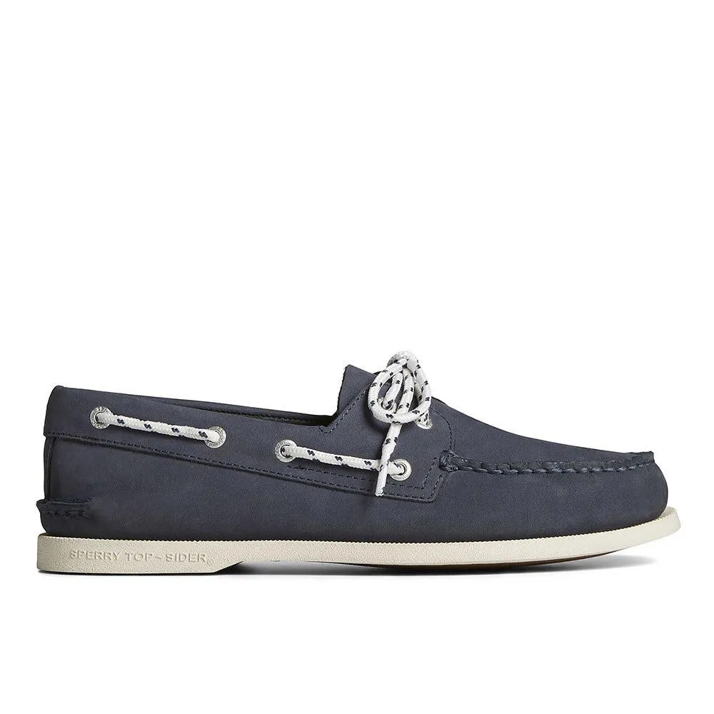 Sperry Topsider A/O 2-Eye Nautical Nubuck Marine Navy Blue STS25721 Casual Shoes