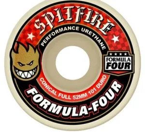 SPITFIRE F4 CONICAL FULL 52MM 101 DURO SKATEBOARD WHEELS