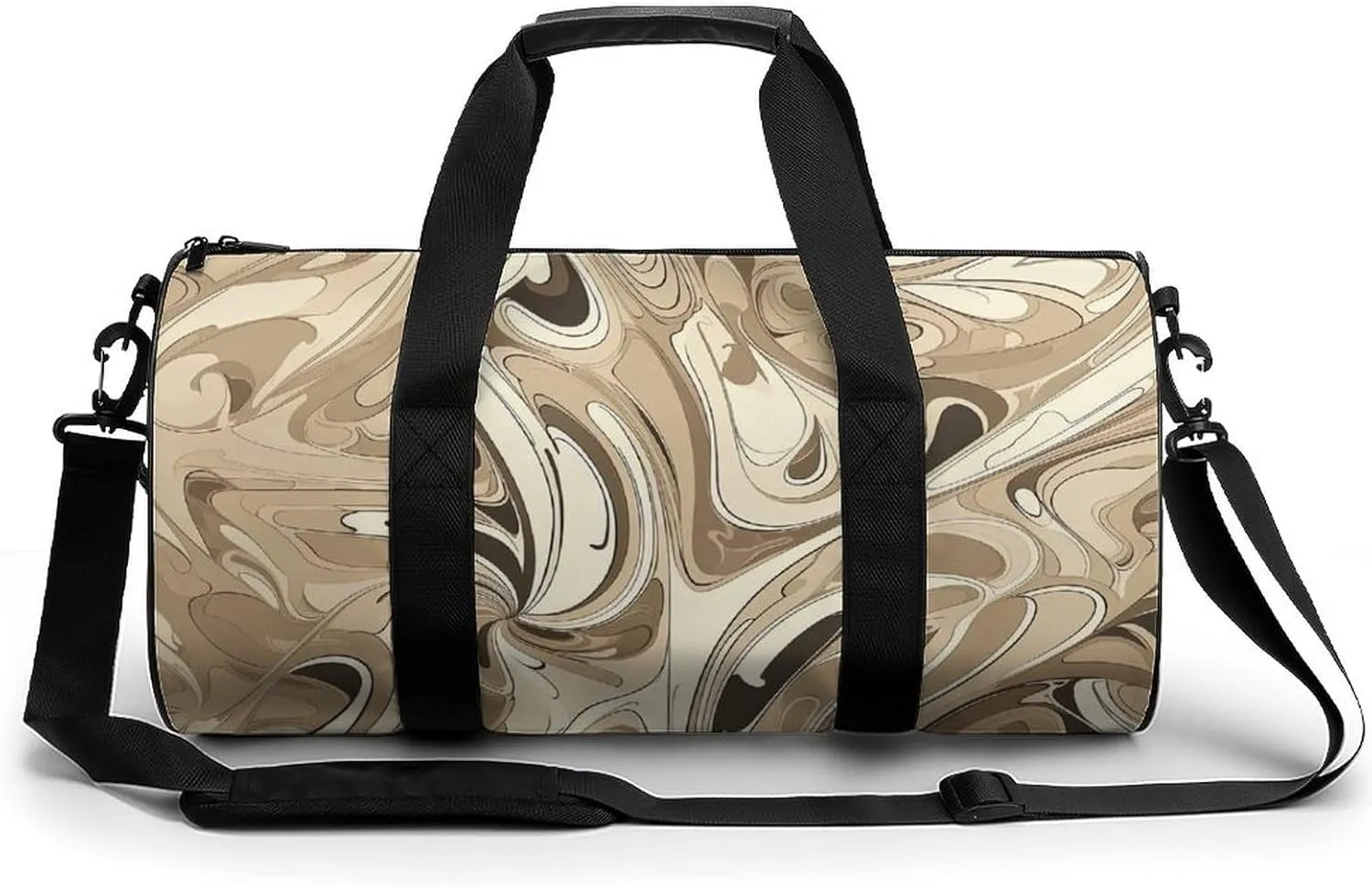 Sports Gym Bag for Women Men Travel Duffel Bag Tote Weekender Bag Abstract Curve Pattern Carry on Overnight Bag for Travel Swimming Fitness Workout Sports Duffle Bag
