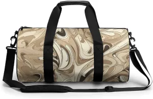 Sports Gym Bag for Women Men Travel Duffel Bag Tote Weekender Bag Abstract Curve Pattern Carry on Overnight Bag for Travel Swimming Fitness Workout Sports Duffle Bag