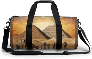 Sports Gym Bag for Women Men Travel Duffel Bag Tote Weekender Bag Ancient Egypt Carry on Overnight Bag for Travel Swimming Fitness Workout Sports Duffle Bag