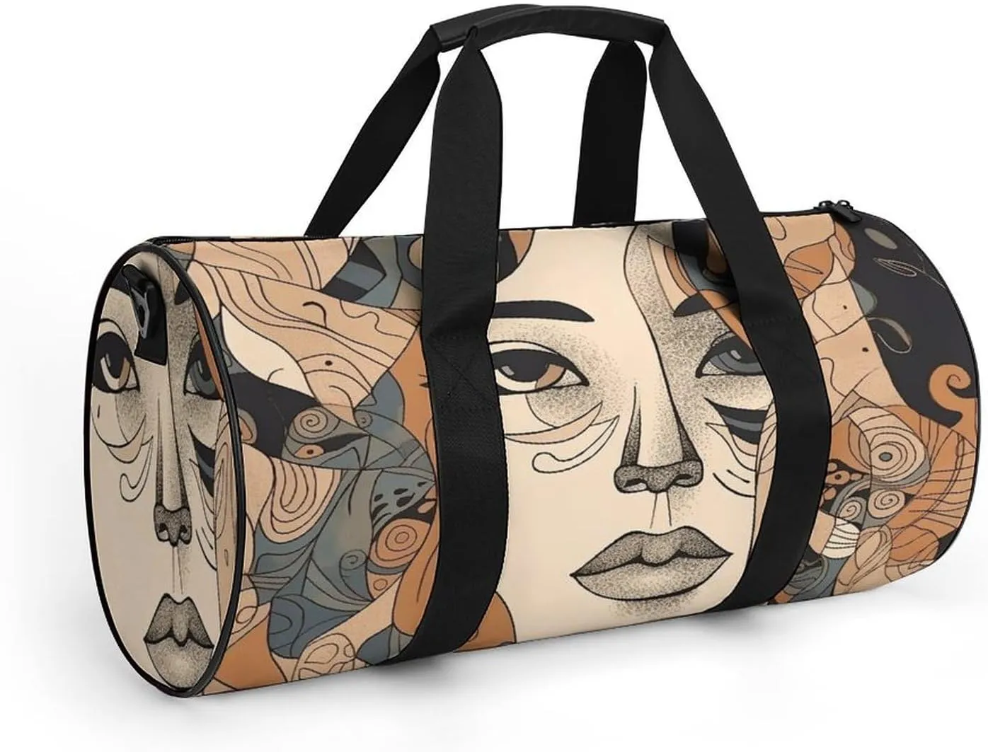 Sports Gym Bag for Women Men Travel Duffel Bag Tote Weekender Bag Female Face Carry on Overnight Bag for Travel Swimming Fitness Workout Sports Duffle Bag
