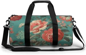 Sports Gym Bag for Women Men Travel Duffel Bag Tote Weekender Bag Pastoral Scenery Pattern Carry on Overnight Bag for Travel Swimming Fitness Workout Sports Duffle Bag