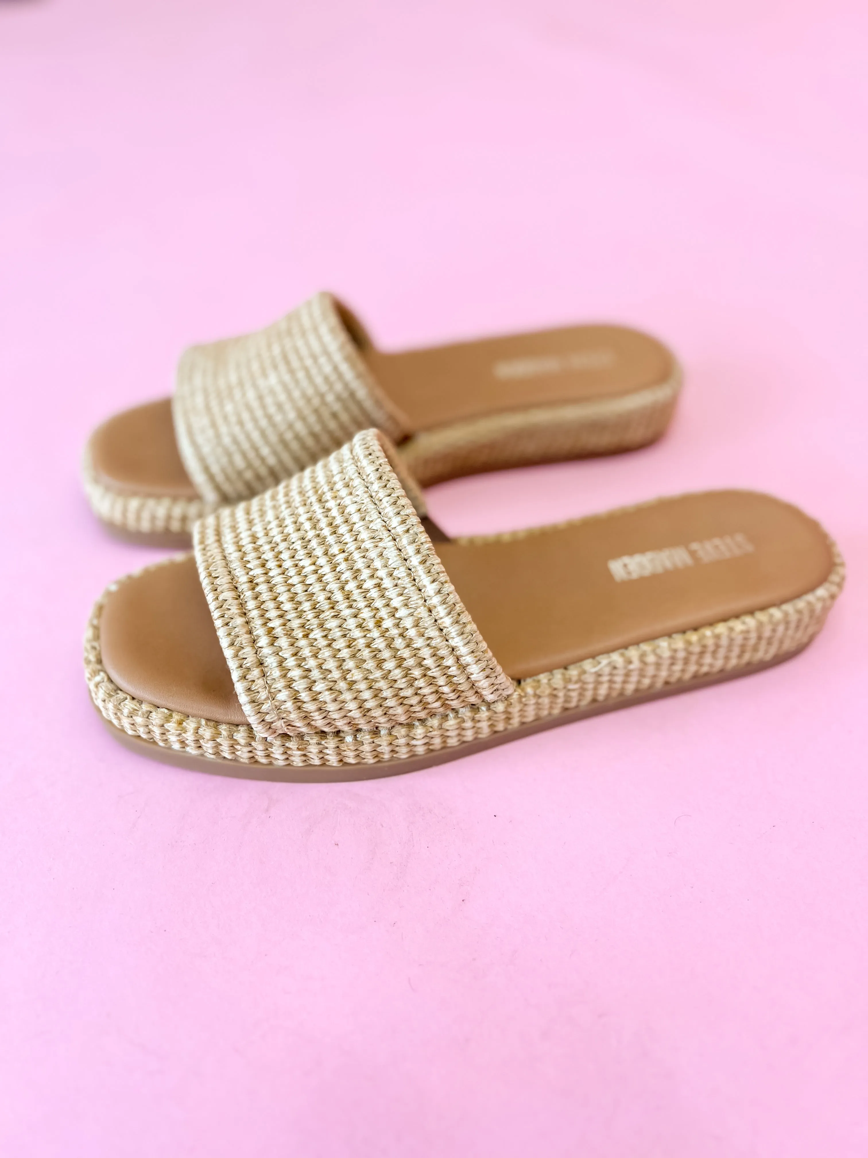 [Steve Madden] Boardwalk Raffia Slide
