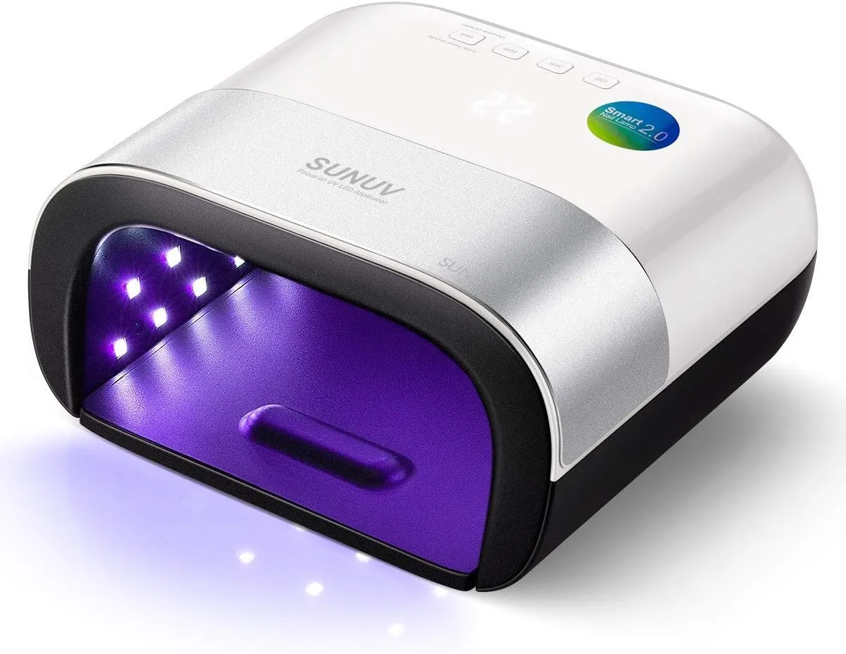 SUNUV SUN3 Professional UV Light for Gel Nails, LED Nail Lamp for Gel Polish with 4-Timer and Sensor, 39 PCS LED Beads, UV Dryer for Salon Home Gift for Woman Mom Girl
