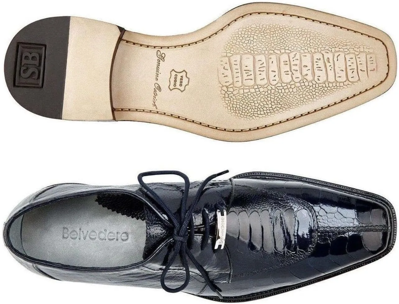 Susa Genuine Crocodile Oxford Shoe