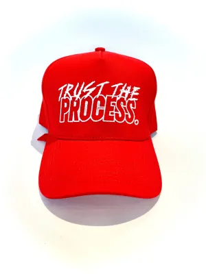 “The Motto” Red Structured Strapback