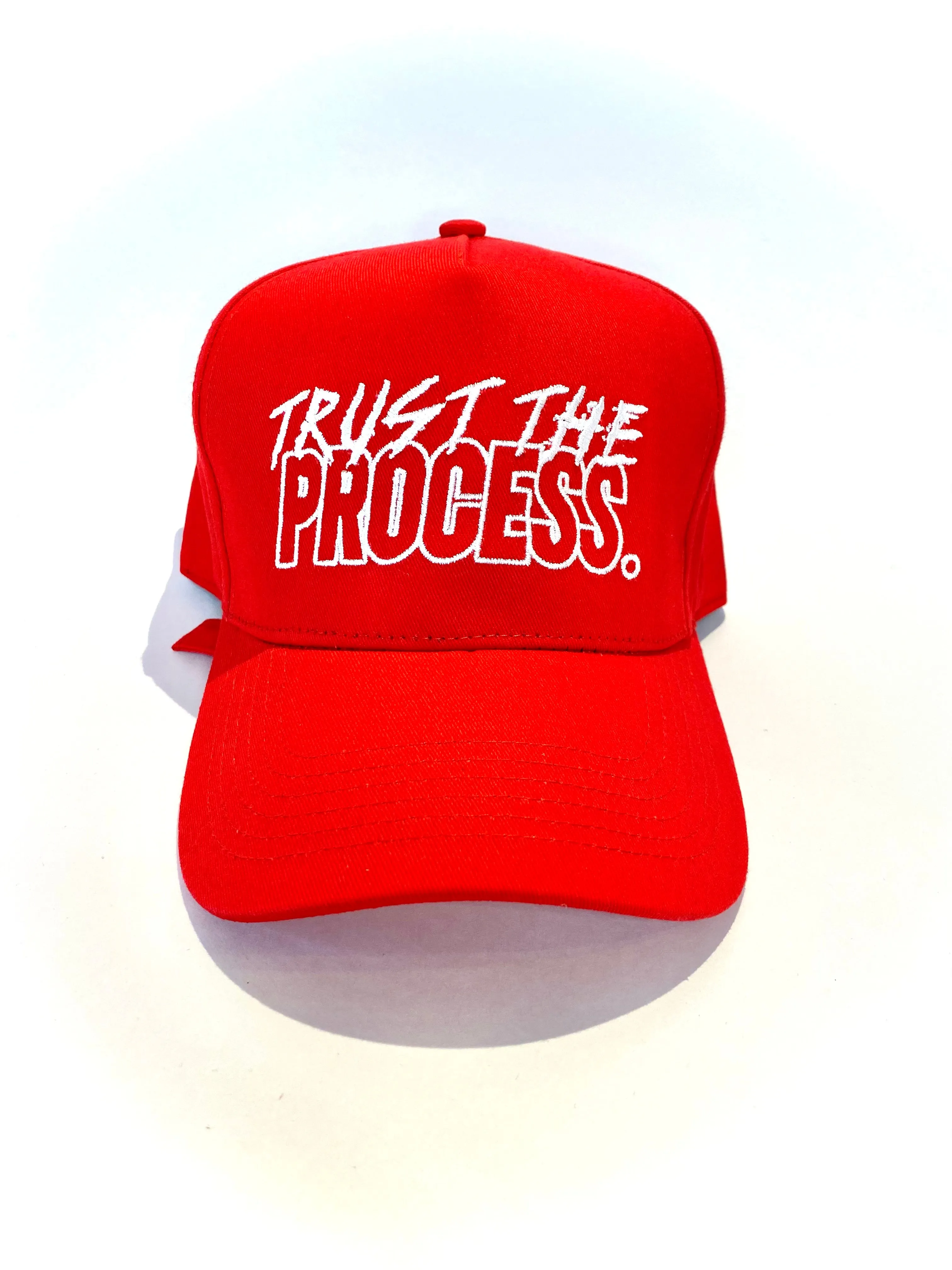 “The Motto” Red Structured Strapback