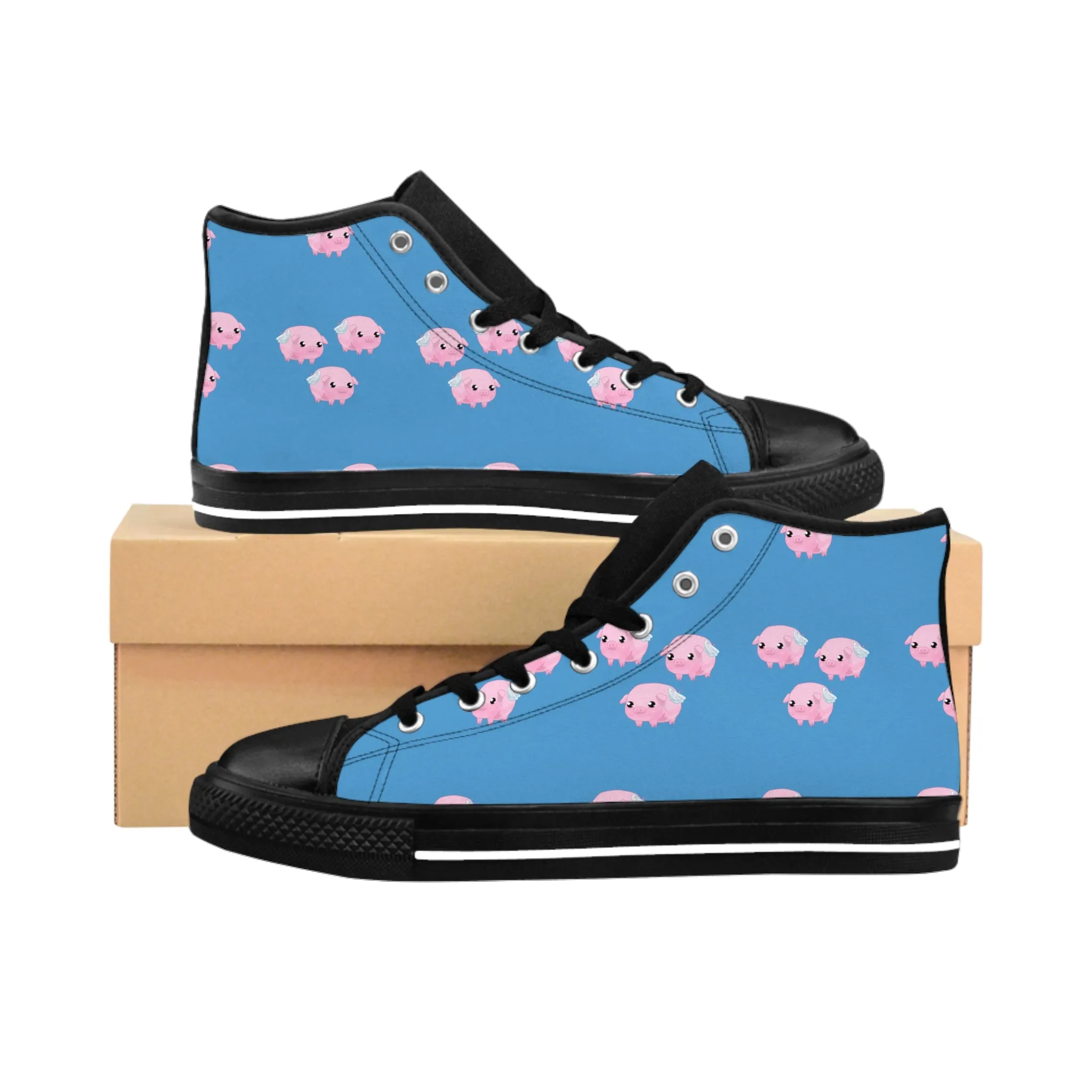Three Little Flying Pigs Women's Classic Sneakers