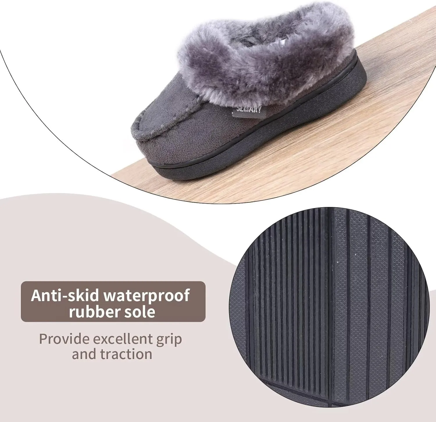 Toddler Kids House Shoes Slippers with Memory Foam Fuzzy and Warm Cozy Comfort Fleece Clog Slip On Sole Protection for Boys Girls Indoor Outdoor