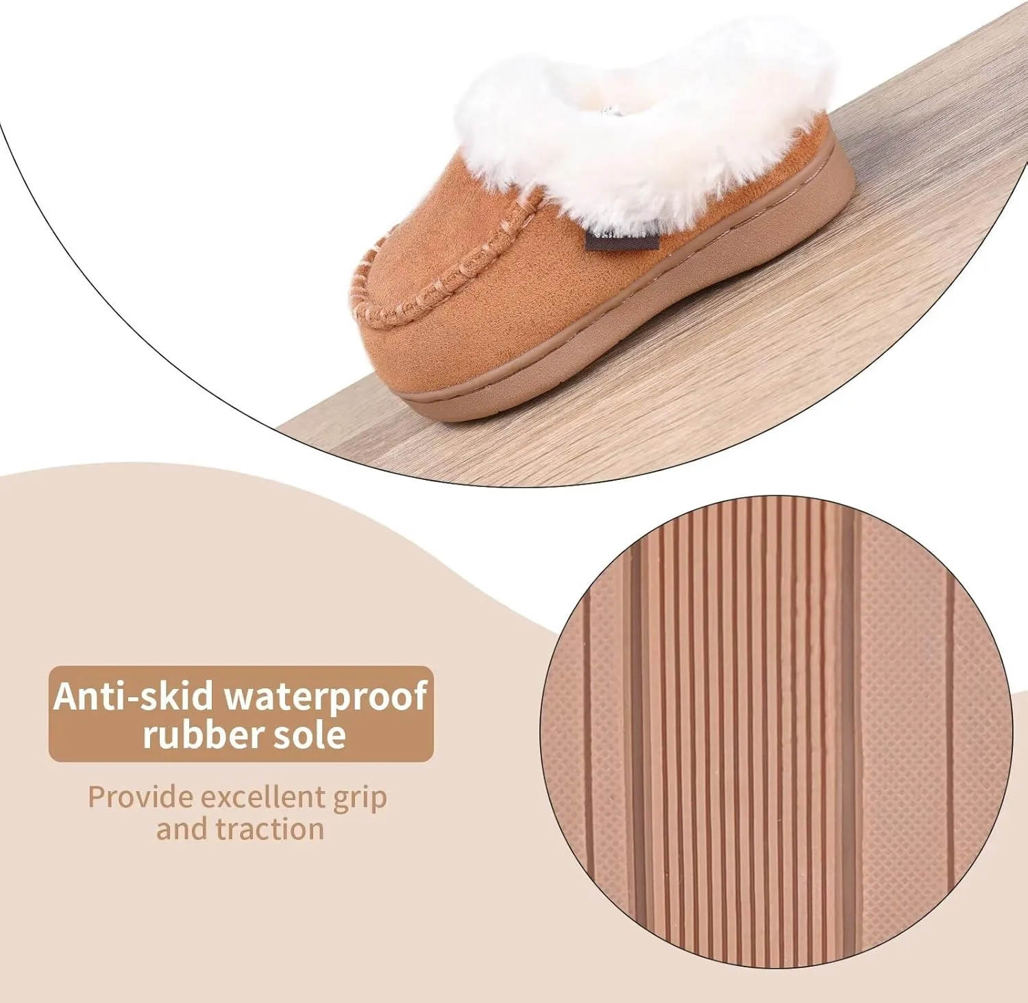 Toddler Kids House Shoes Slippers with Memory Foam Fuzzy and Warm Cozy Comfort Fleece Clog Slip On Sole Protection for Boys Girls Indoor Outdoor