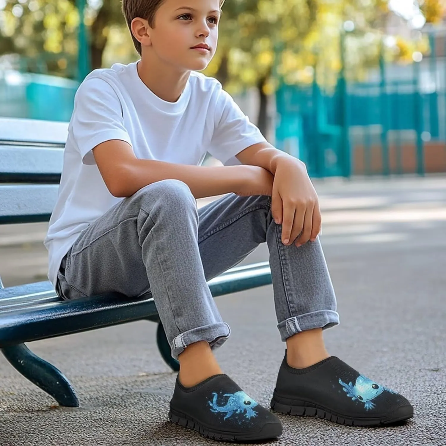 TODIYADDU Children's Running Shoes Non-Slip Tennis Shoes Boys Girls Breathable Mesh Fashion Sports Sneaker